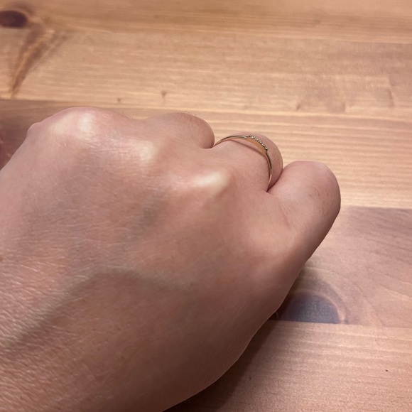 Five diamond ring 14k yellow gold - Picture 3 of 4